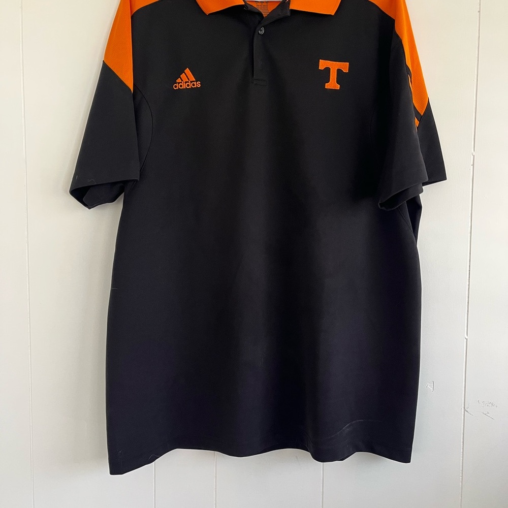Adidas Men's Black and Orange Polo Shirt Tennessee VOLS Volunteers Size XL - Picture 4 of 11